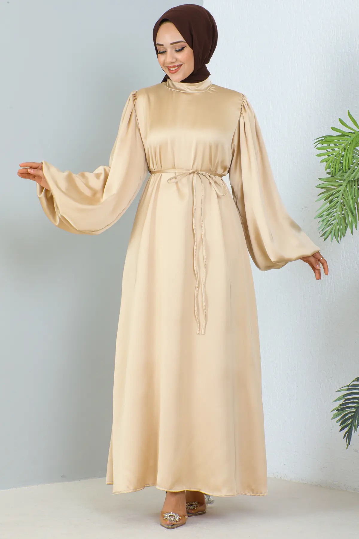 Satin Daily Dress-detail