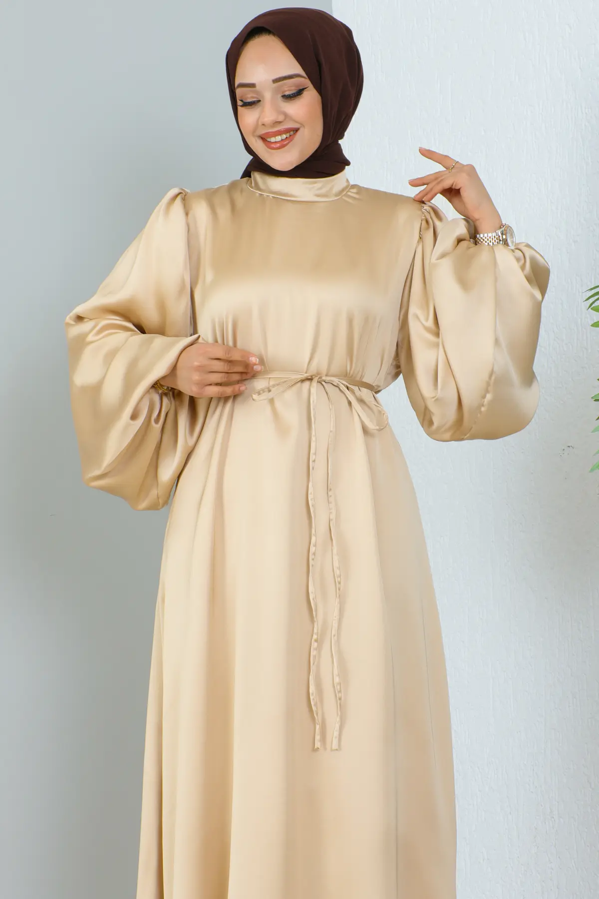 Satin Daily Dress-detail