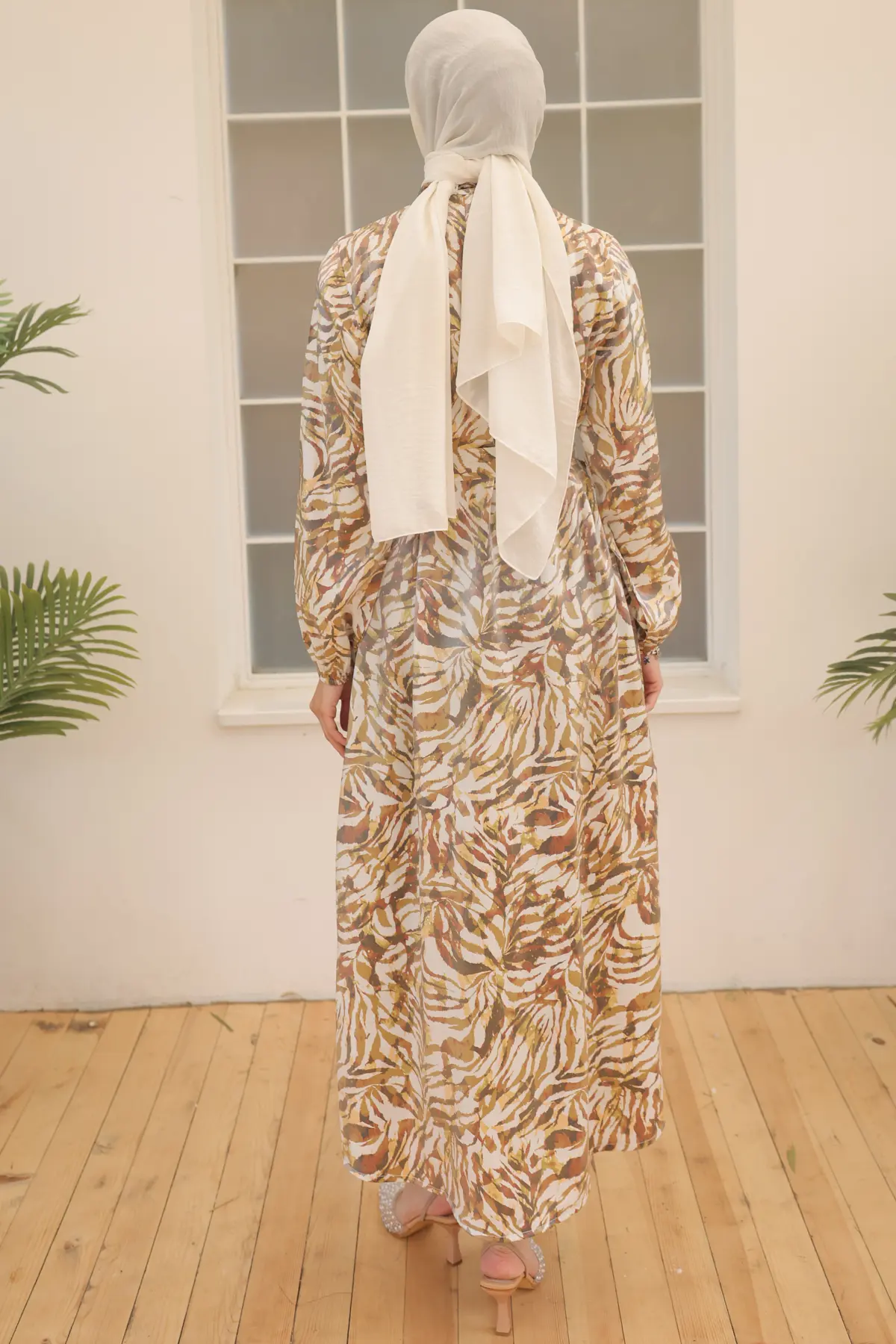 Satin Hijab Dress-detail