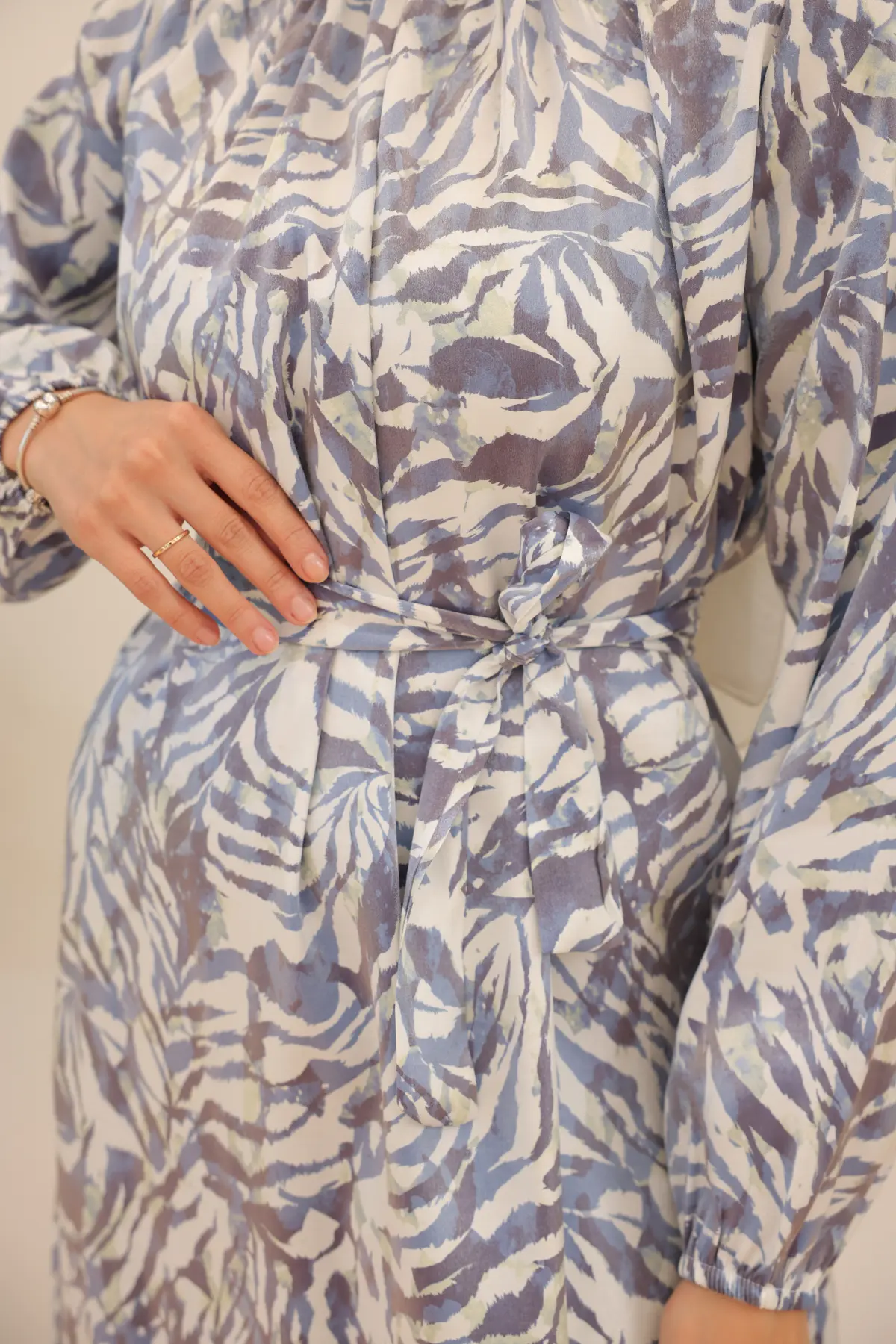 Satin Hijab Dress-detail