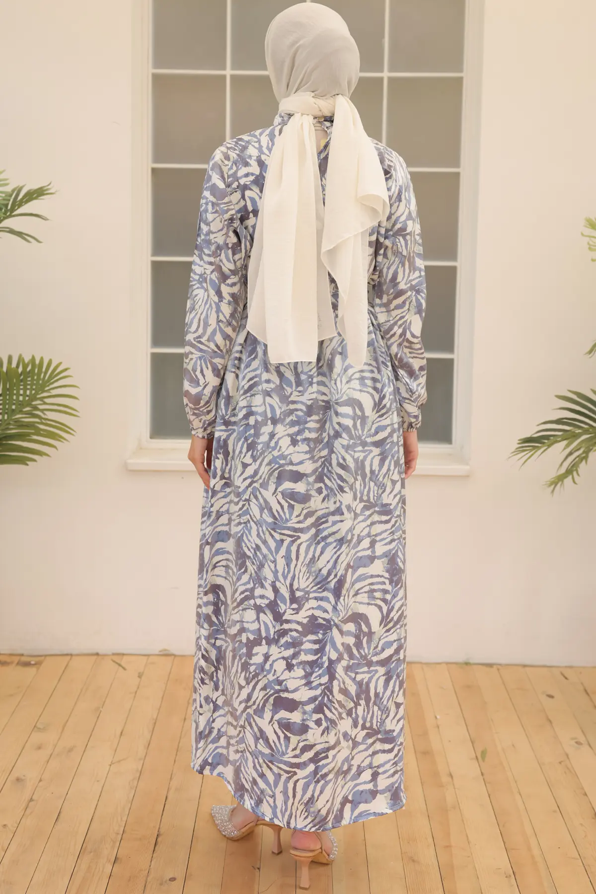 Satin Hijab Dress-detail