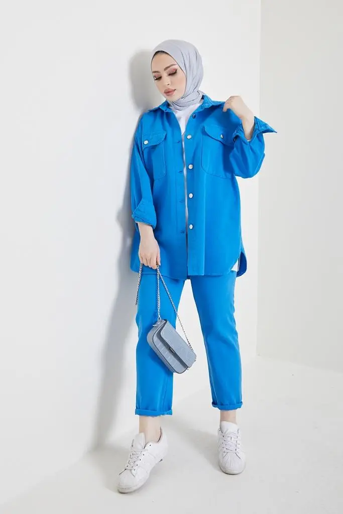 Sax Jacket And Pant Suit-detail