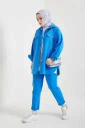 Sax Jacket And Pant Suit