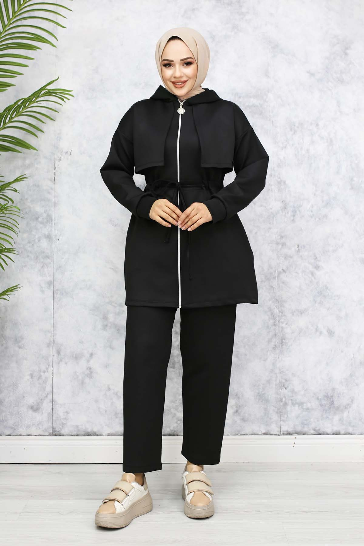 Scuba Double Suit With Collar Detail