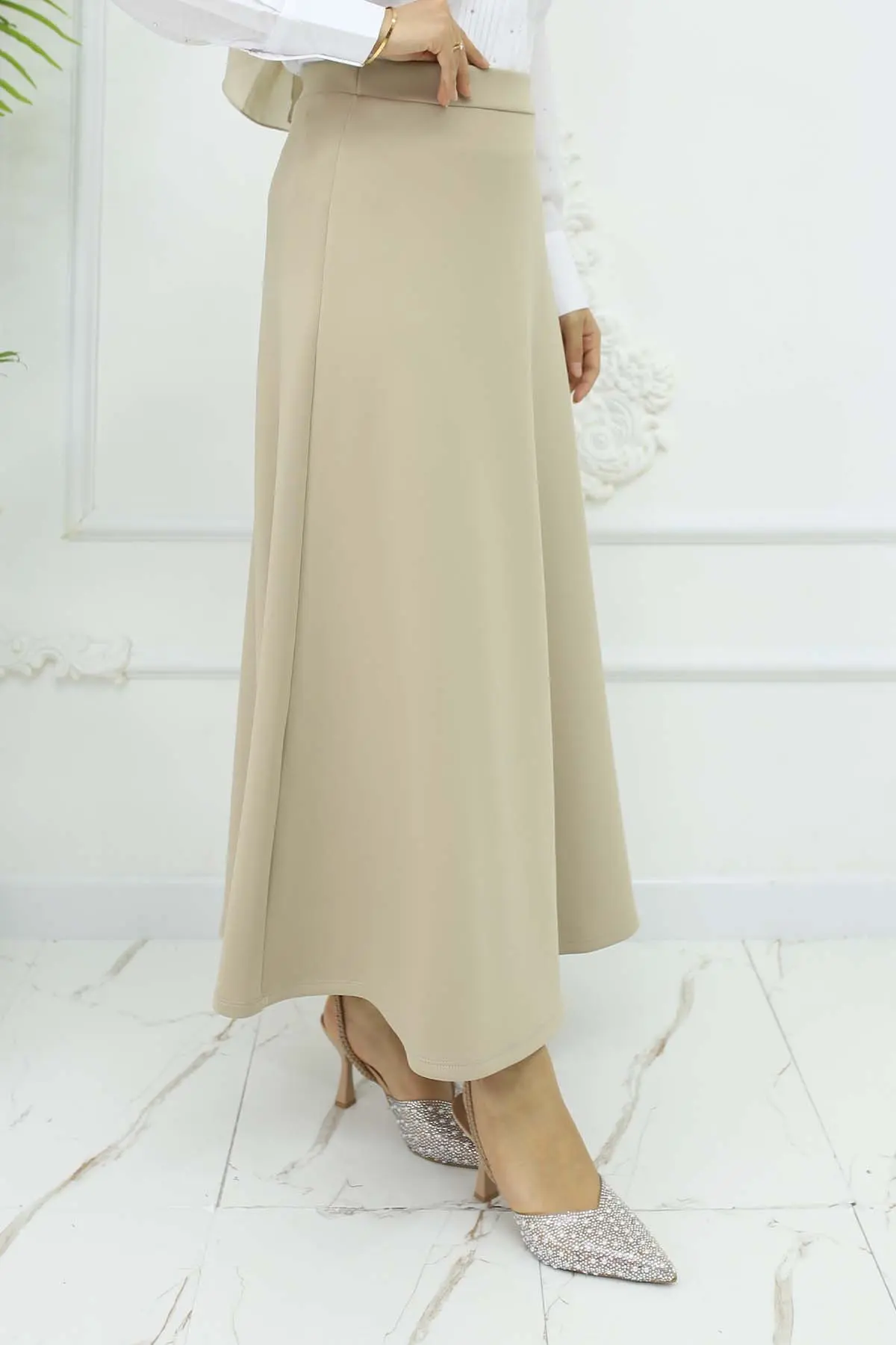 Scuba Flared Skirt-detail