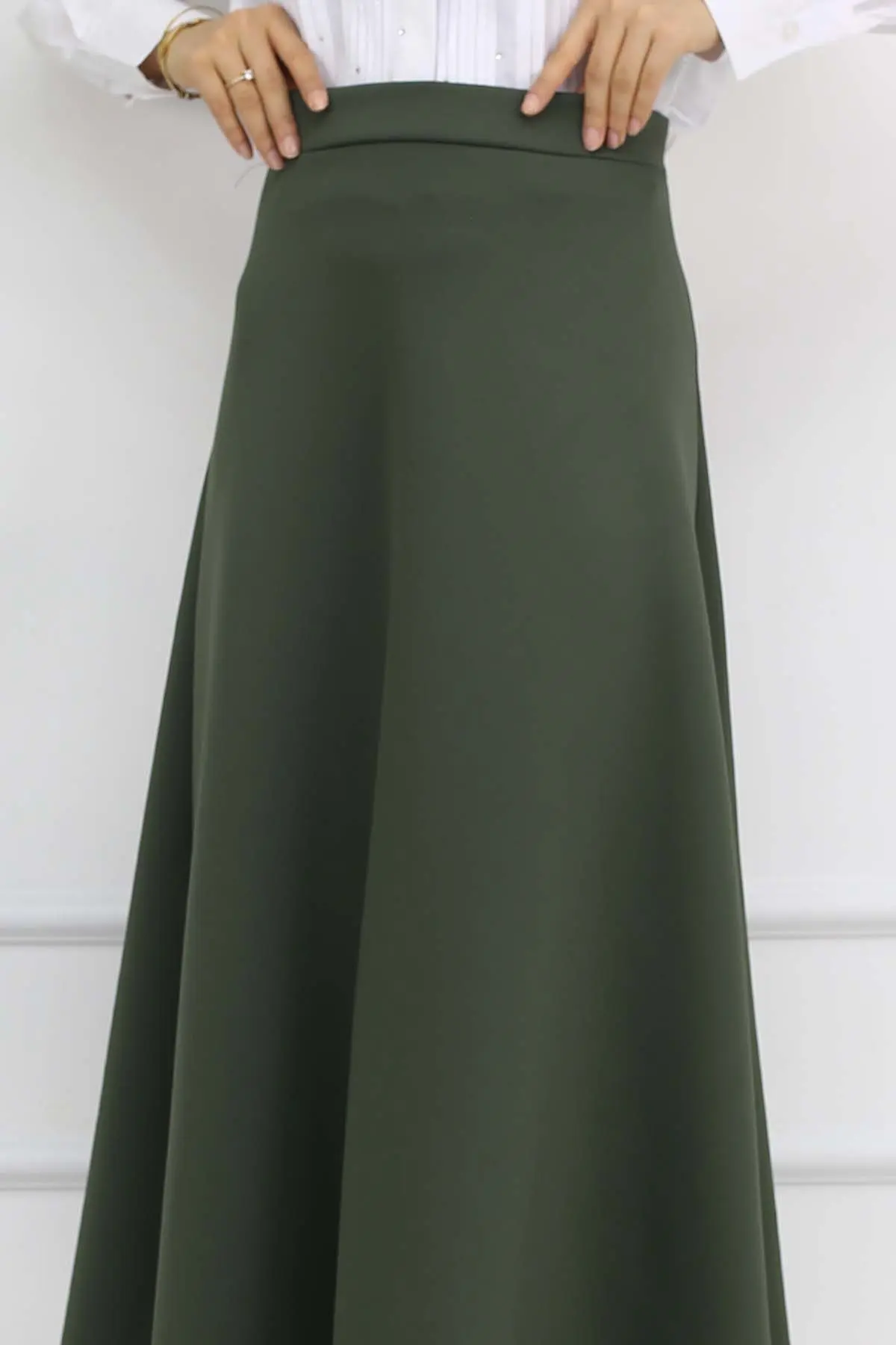Scuba Flared Skirt-detail