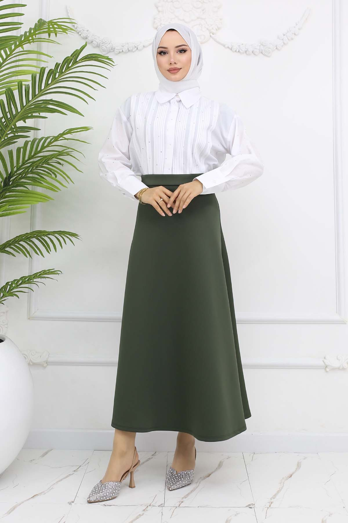 Scuba Flared Skirt