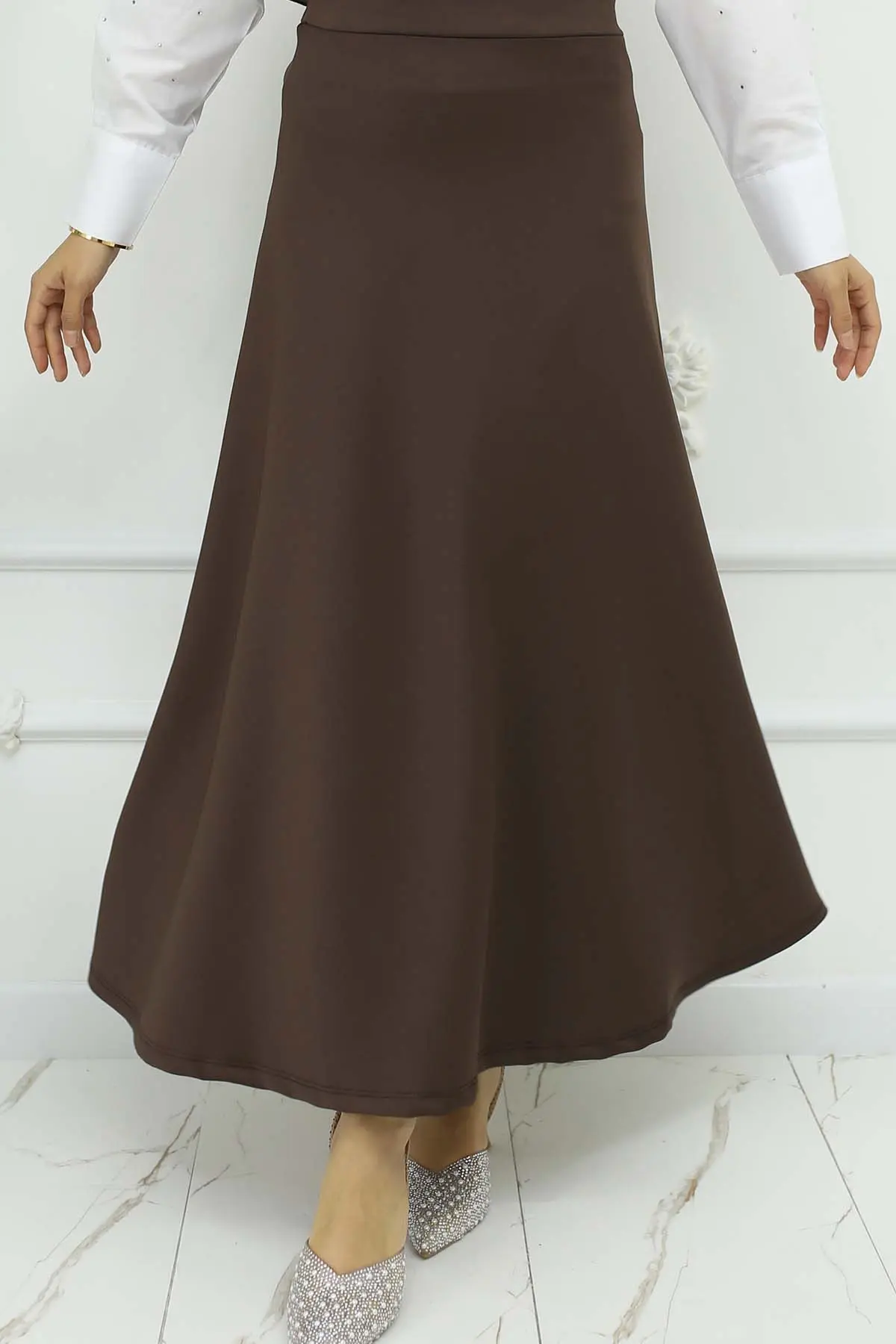 Scuba Flared Skirt-detail