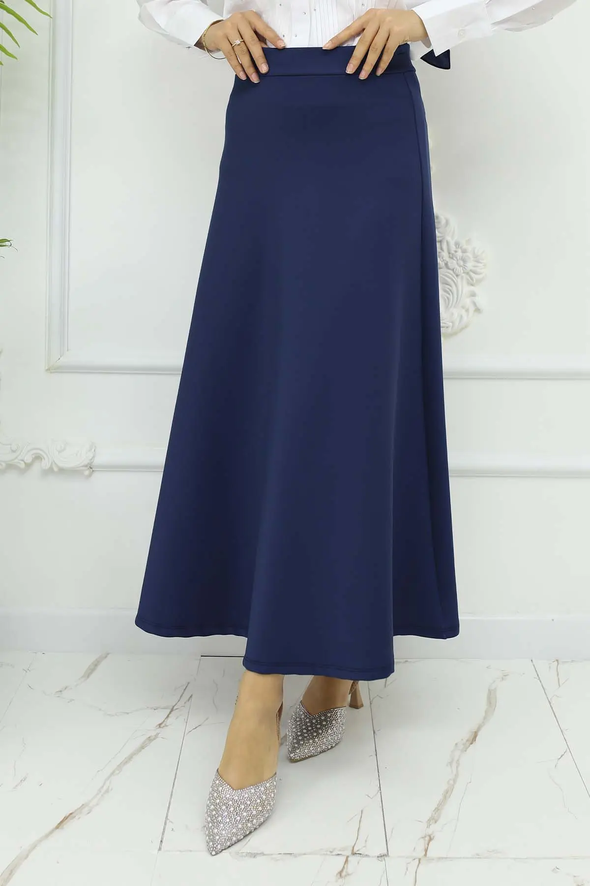 Scuba Flared Skirt-detail