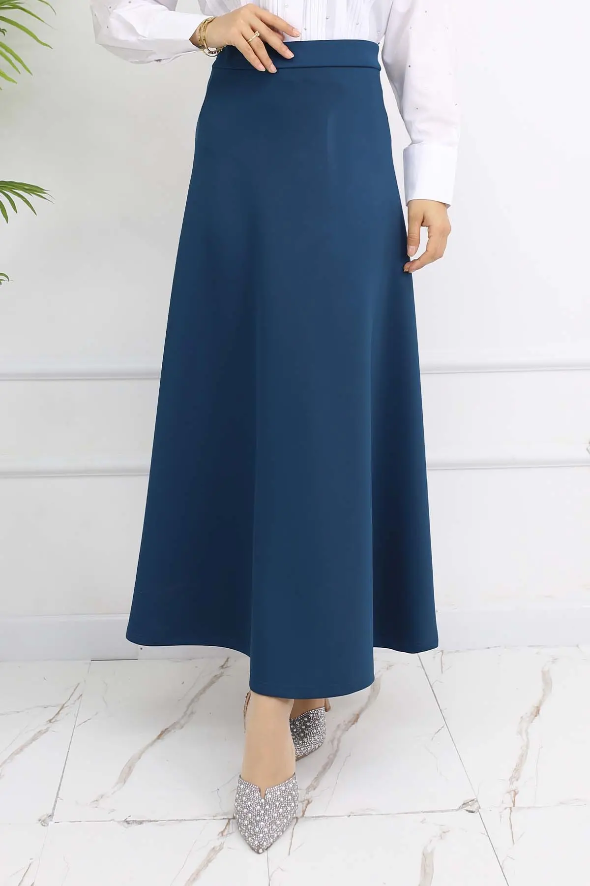 Scuba Flared Skirt-detail