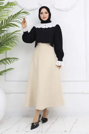 Scuba Flared Skirt