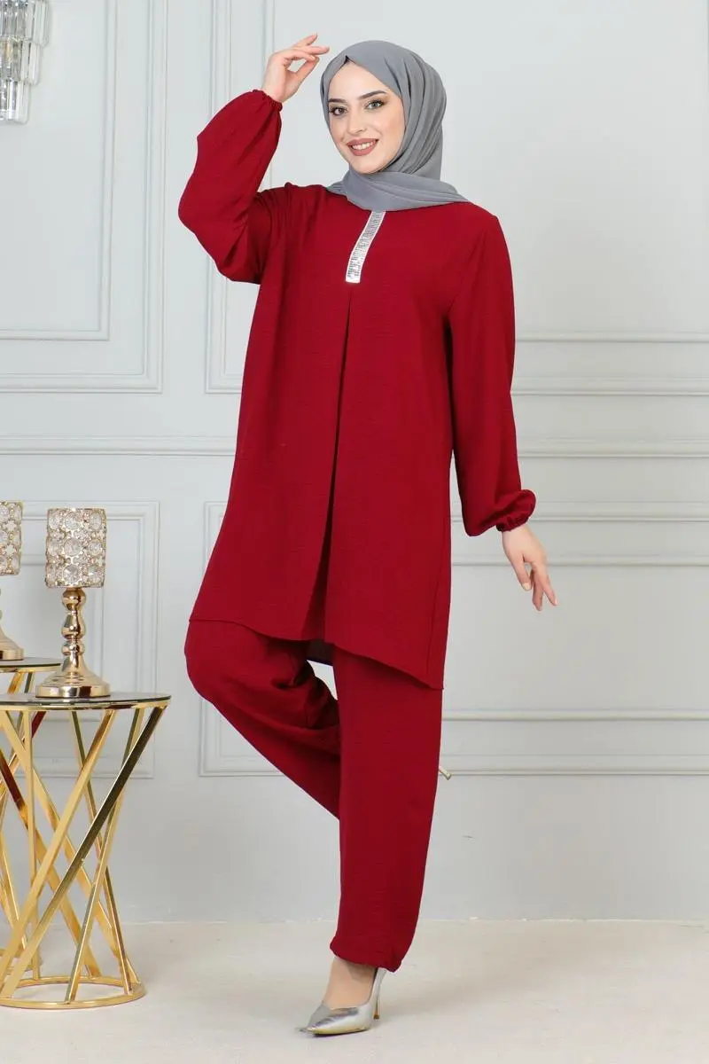 Sequin Detailed Hijab Suit-detail