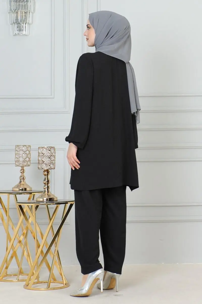 Sequin Detailed Hijab Suit-detail