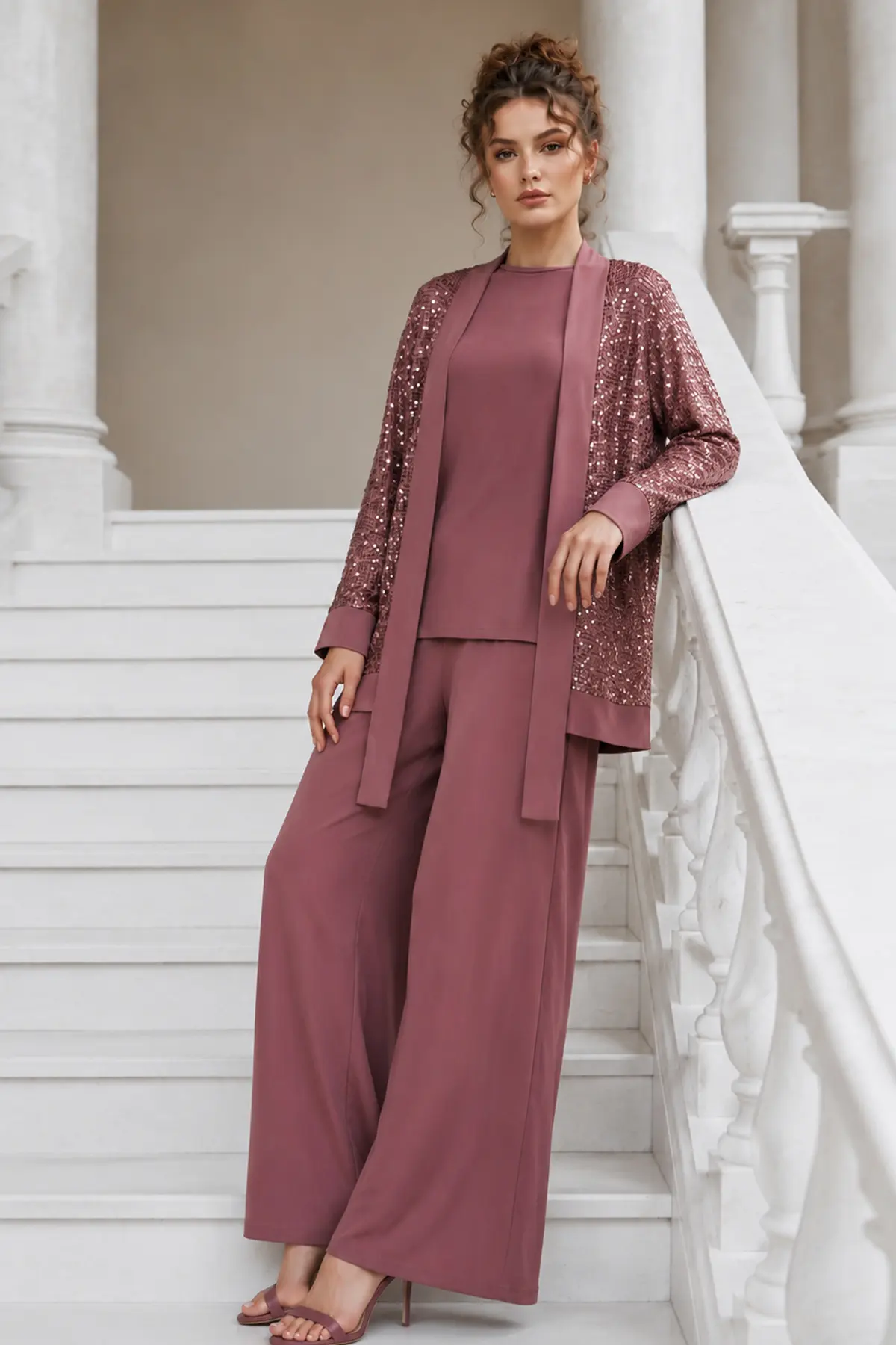 Sequin-embellished Modest Matching Set-detail