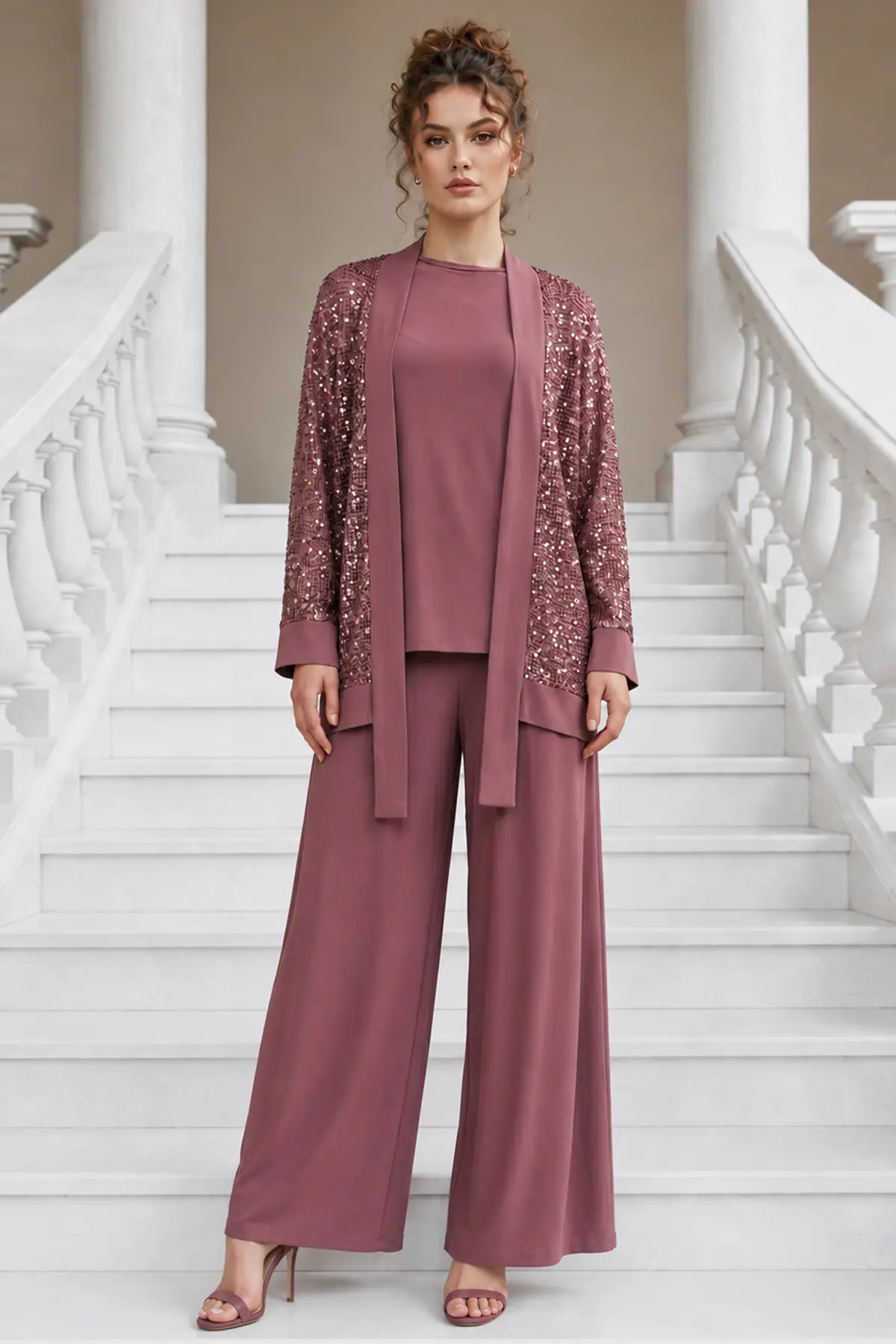 Sequin-embellished Modest Matching Set-detail