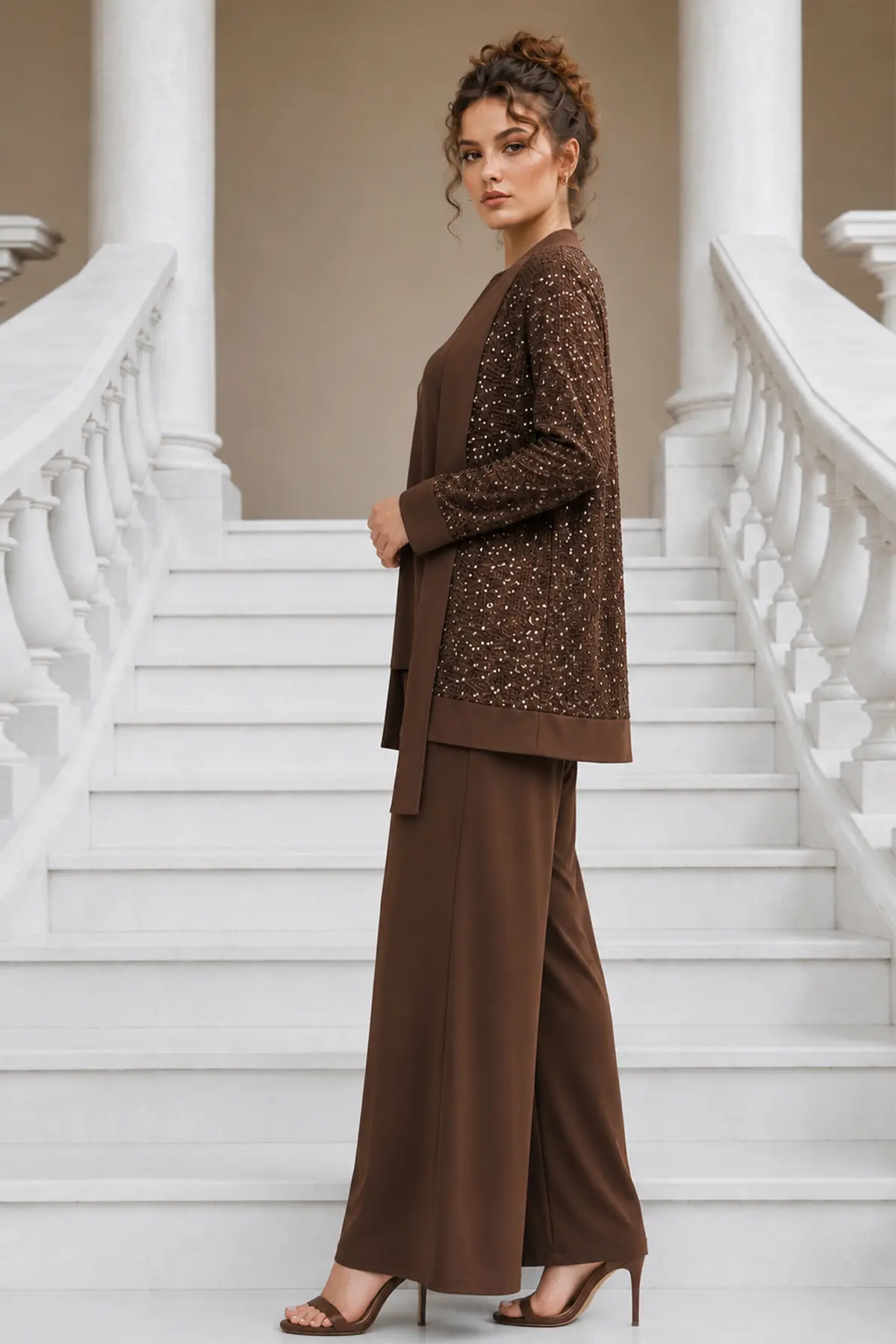 Sequin-embellished Modest Matching Set-detail