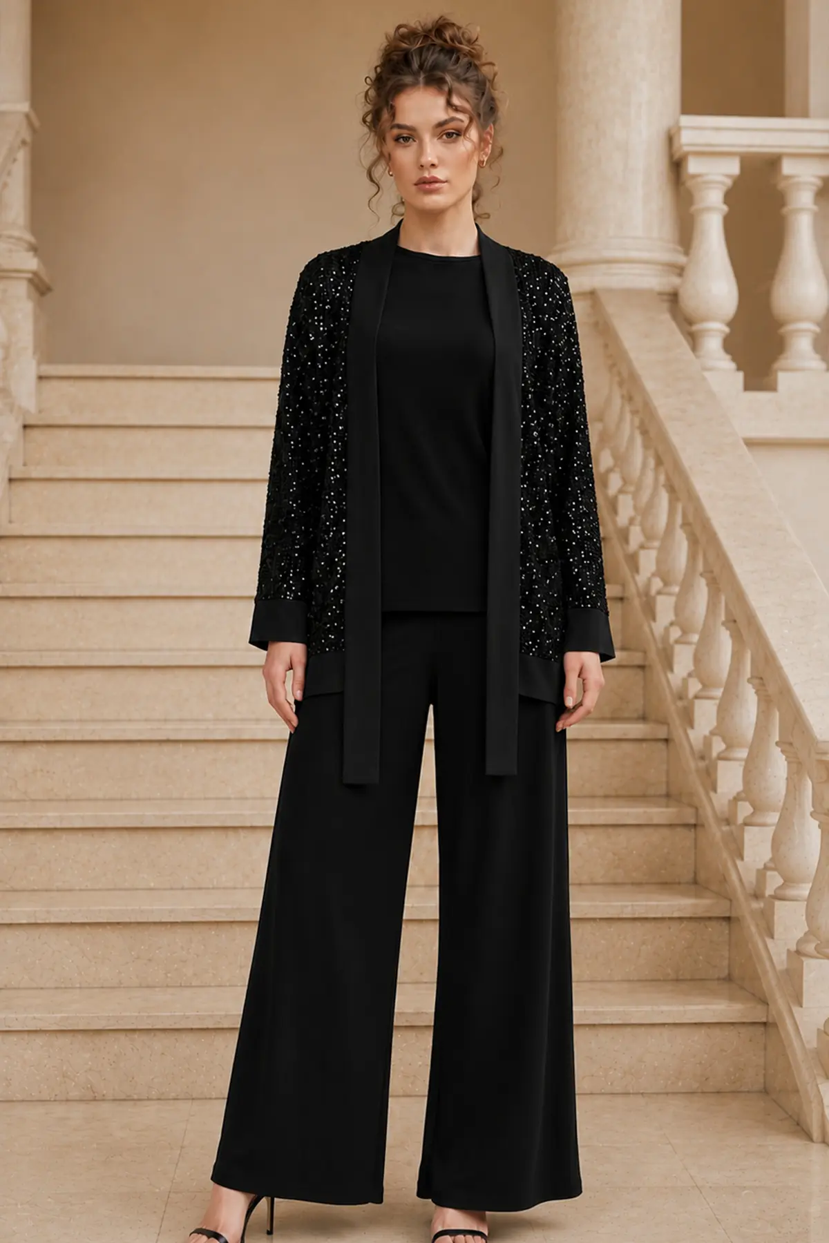 Sequin-embellished Modest Matching Set-detail