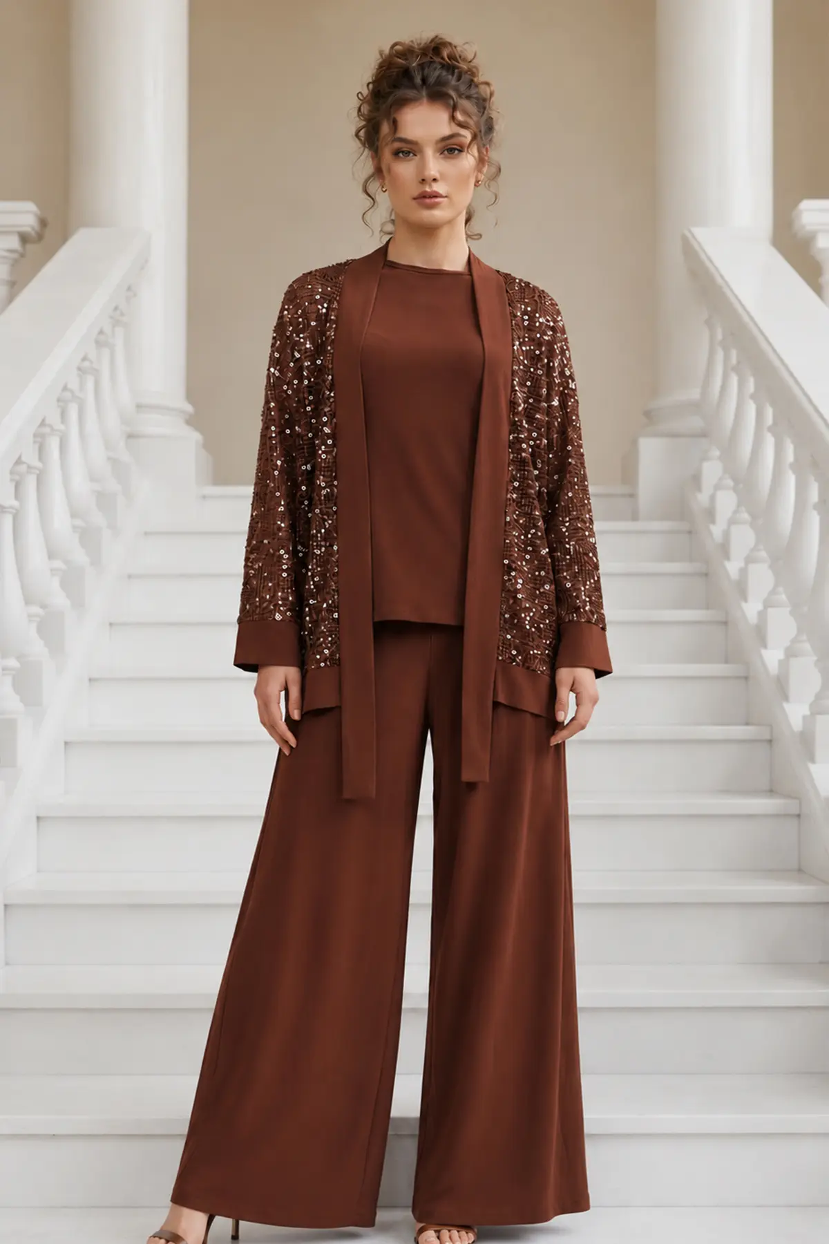 Sequin-embellished Modest Matching Set-detail