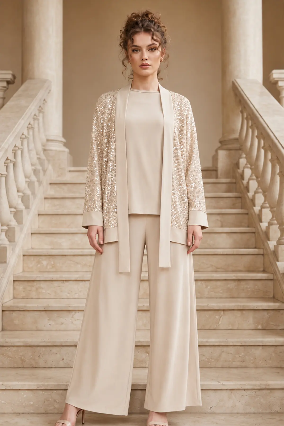 Sequin-embellished Modest Matching Set-detail