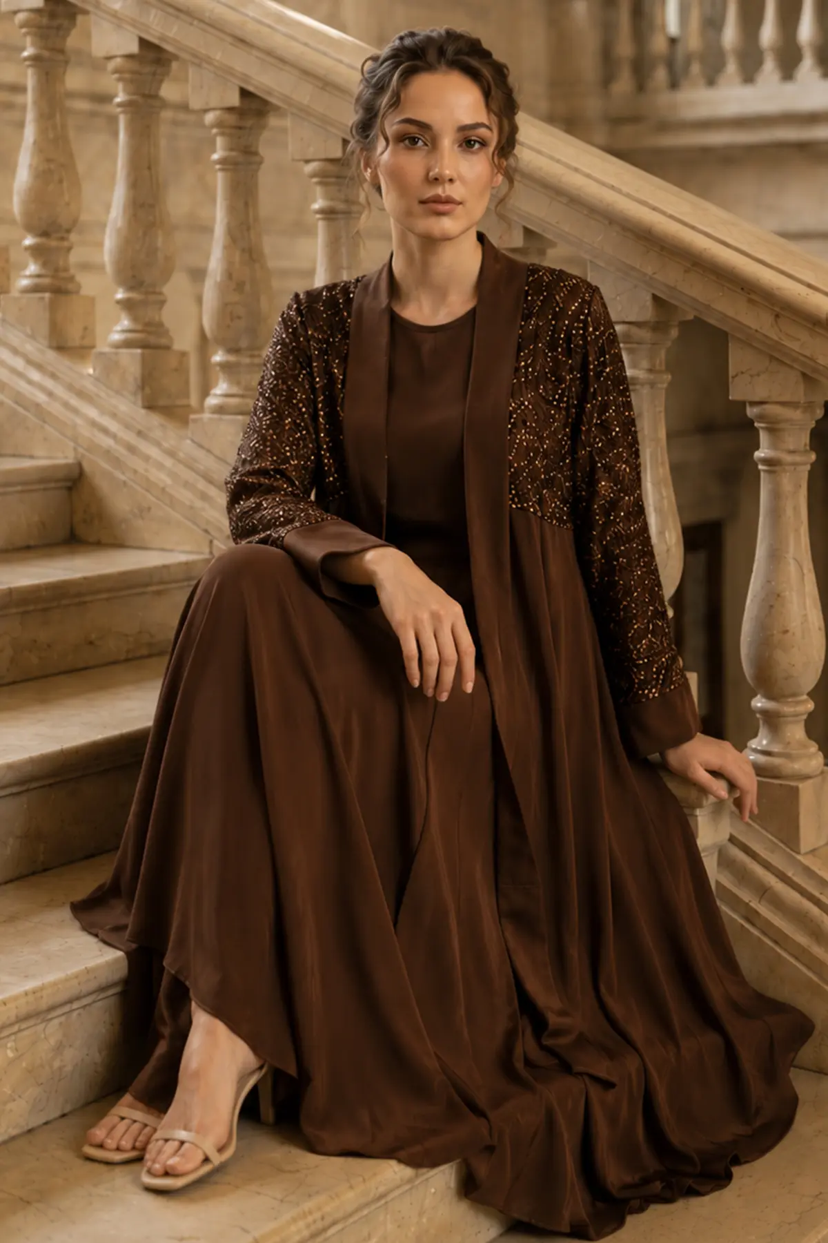 Sequin Hijab Dress-detail