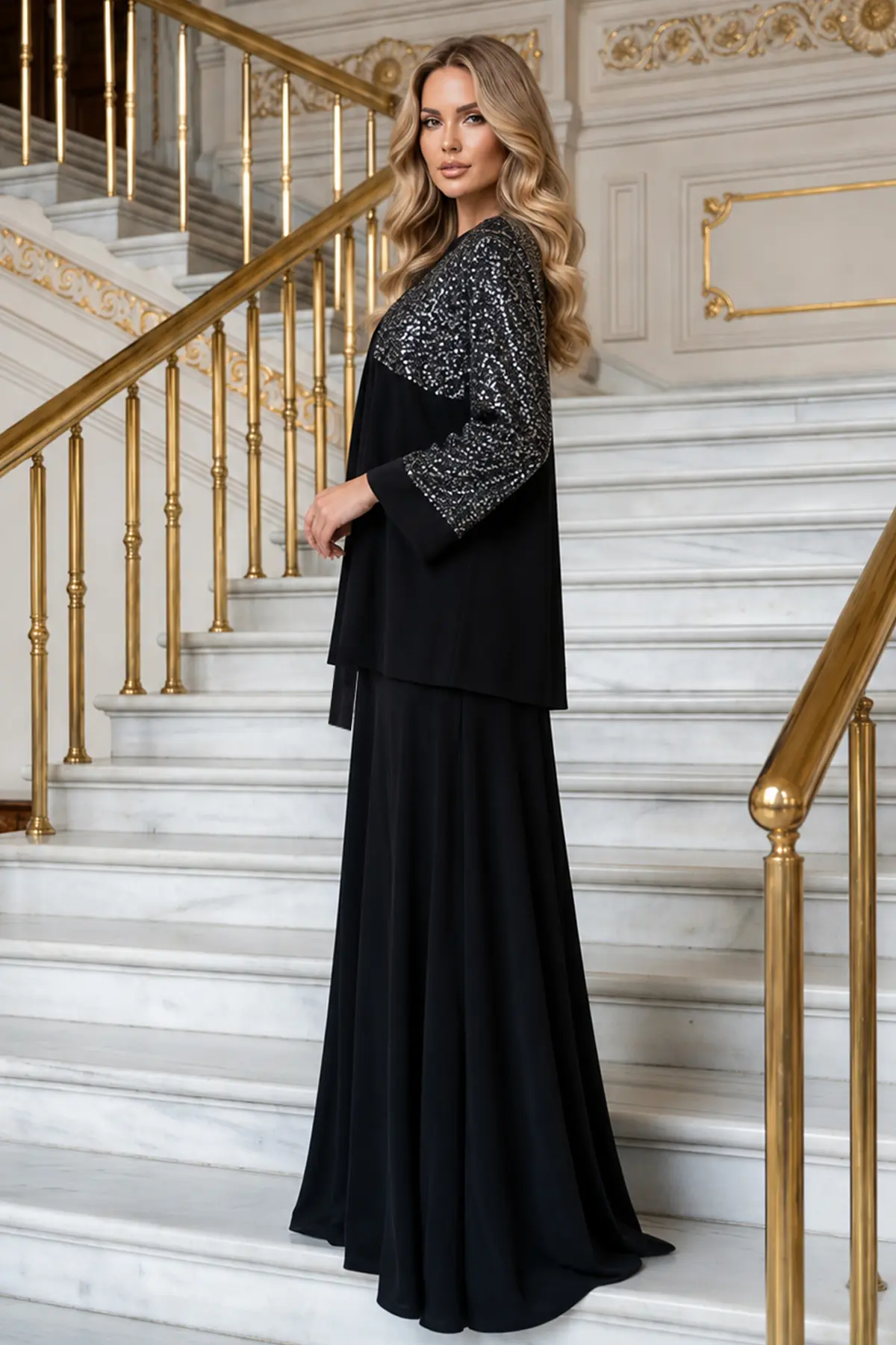 Sequin Hijab Dress-detail