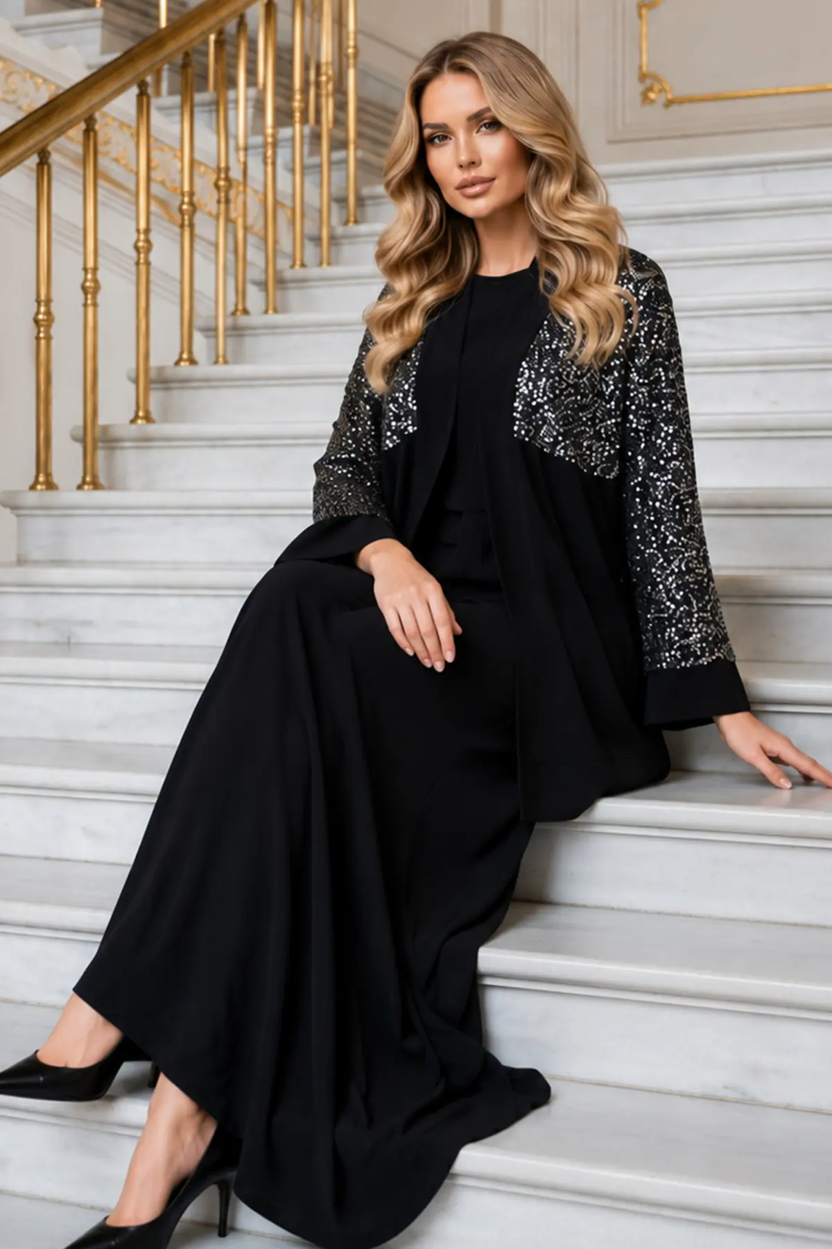 Sequin Hijab Dress-detail