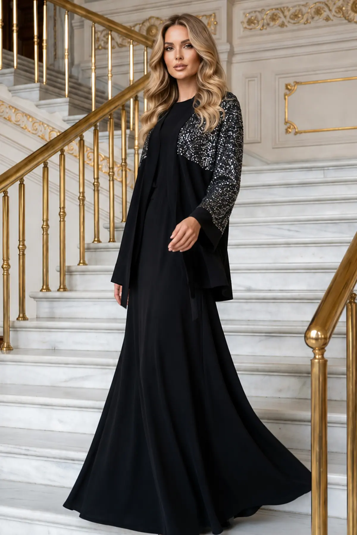 Sequin Hijab Dress-detail