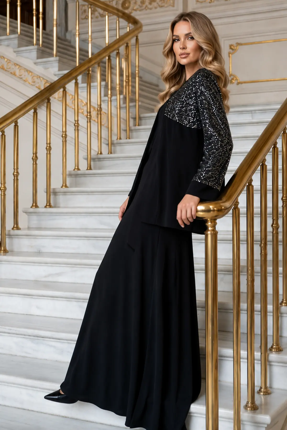 Sequin Hijab Dress-detail