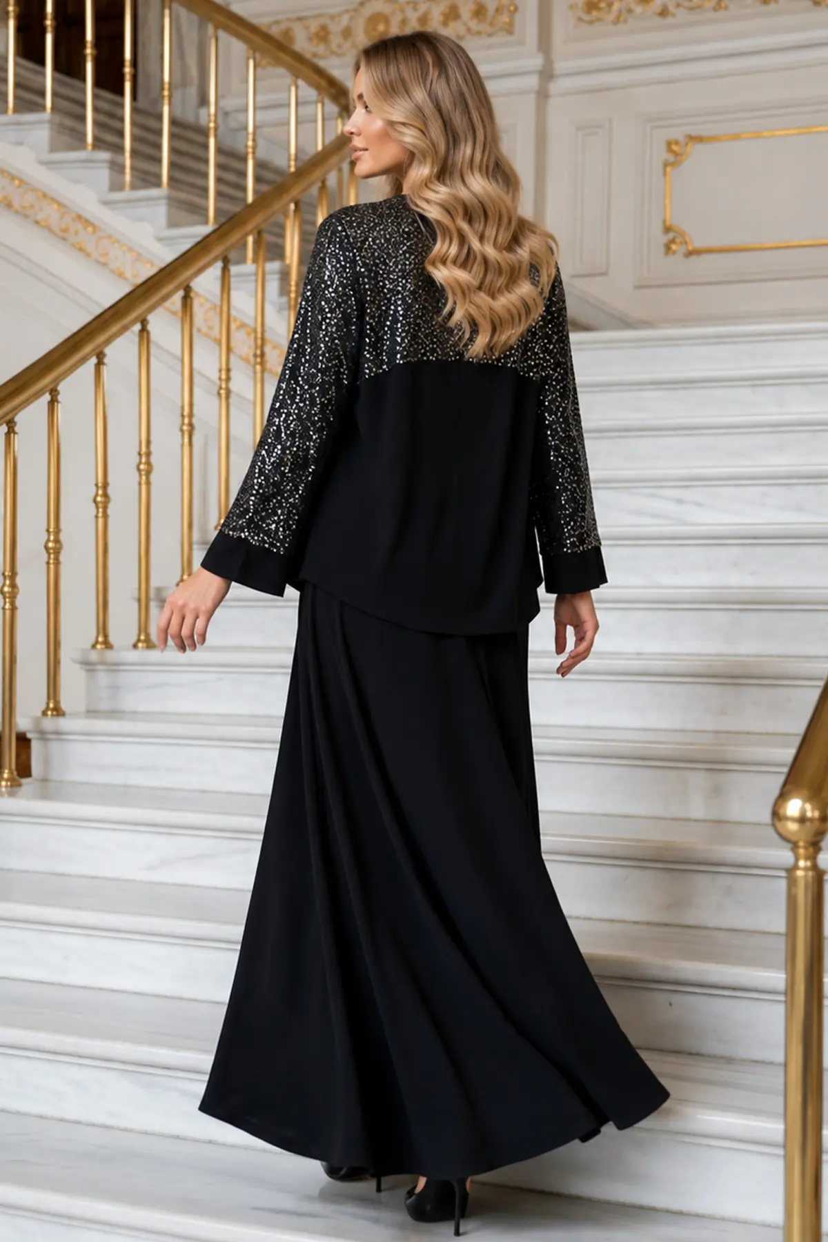 Sequin Hijab Dress-detail