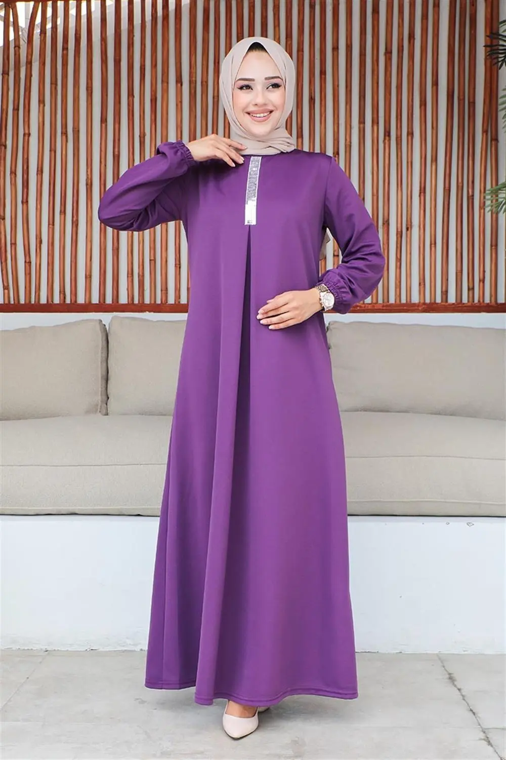 Sequined Hijab Dress-detail