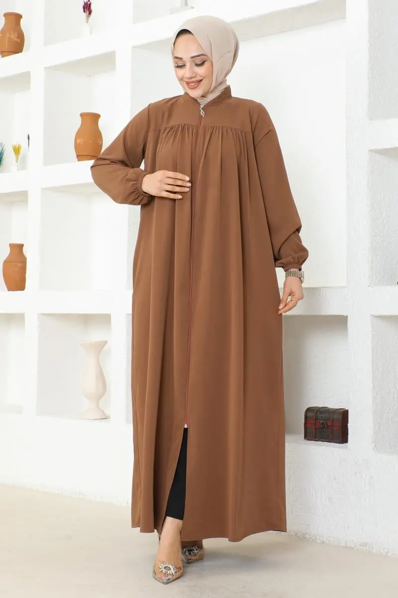 Shirred Jessica Crepe Abaya-detail