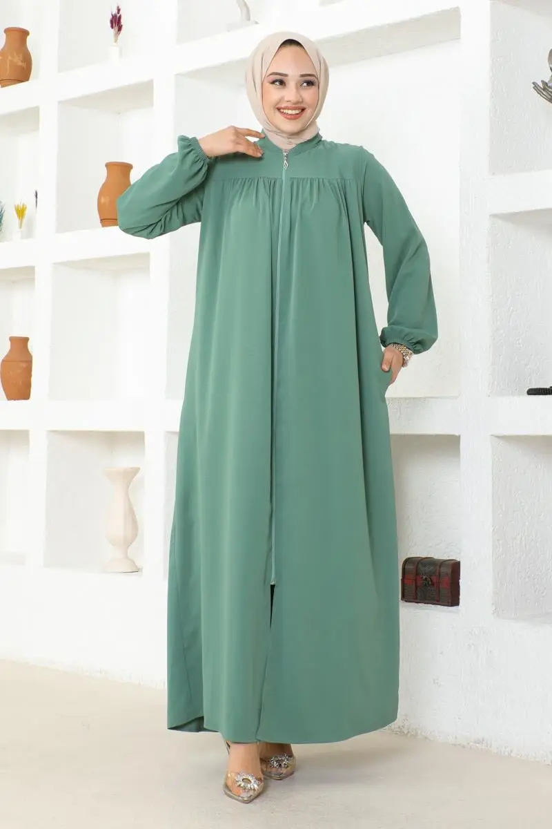 Shirred Jessica Crepe Abaya-detail