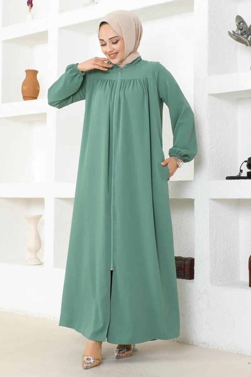 Shirred Jessica Crepe Abaya-detail