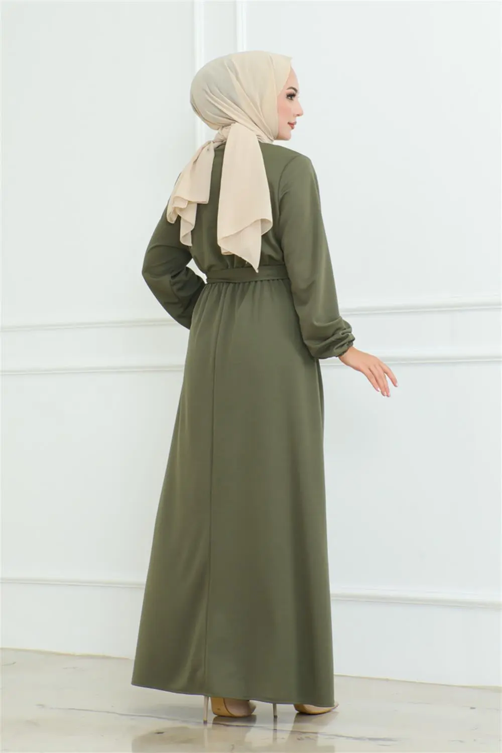 Shoulder Detailed Buttoned Dress-detail