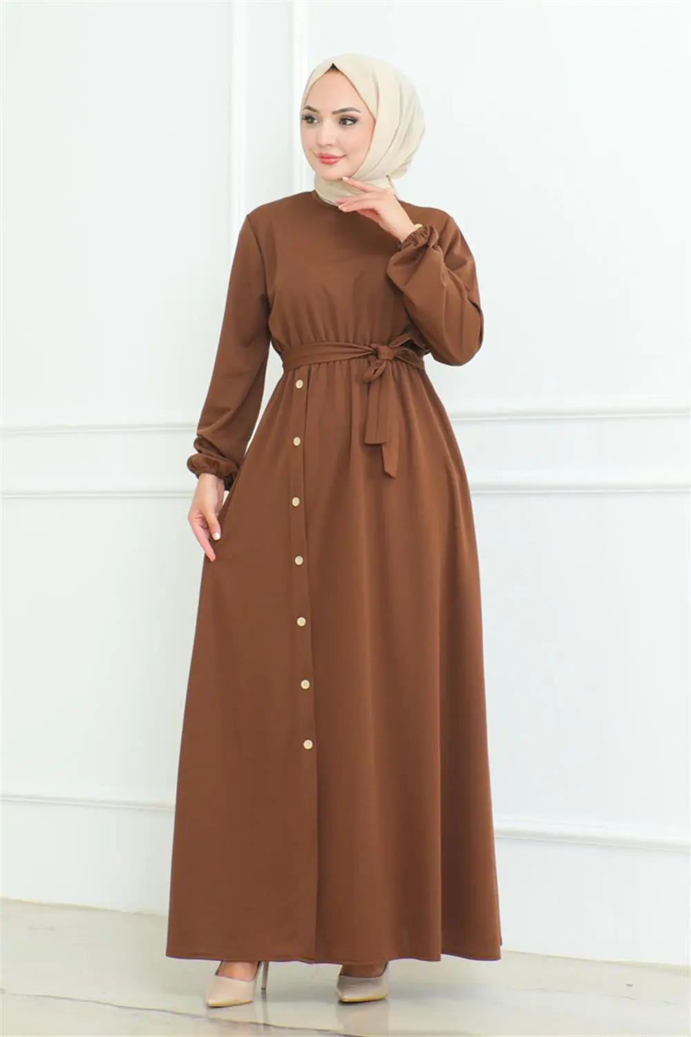 Shoulder Detailed Buttoned Dress-detail