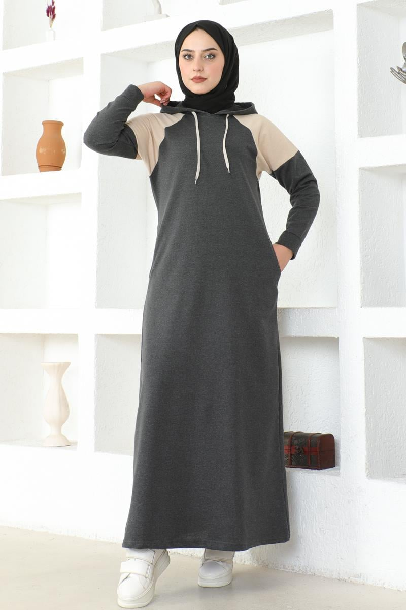 Shoulder Detailed Hijab Dress
