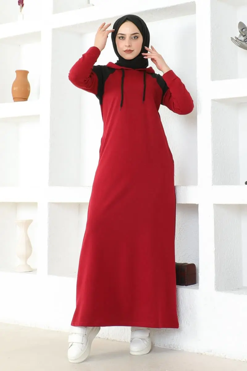 Shoulder Detailed Hijab Dress-detail