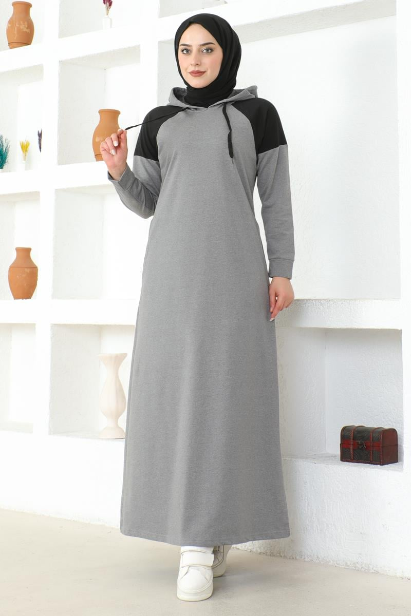 Shoulder Detailed Hijab Dress