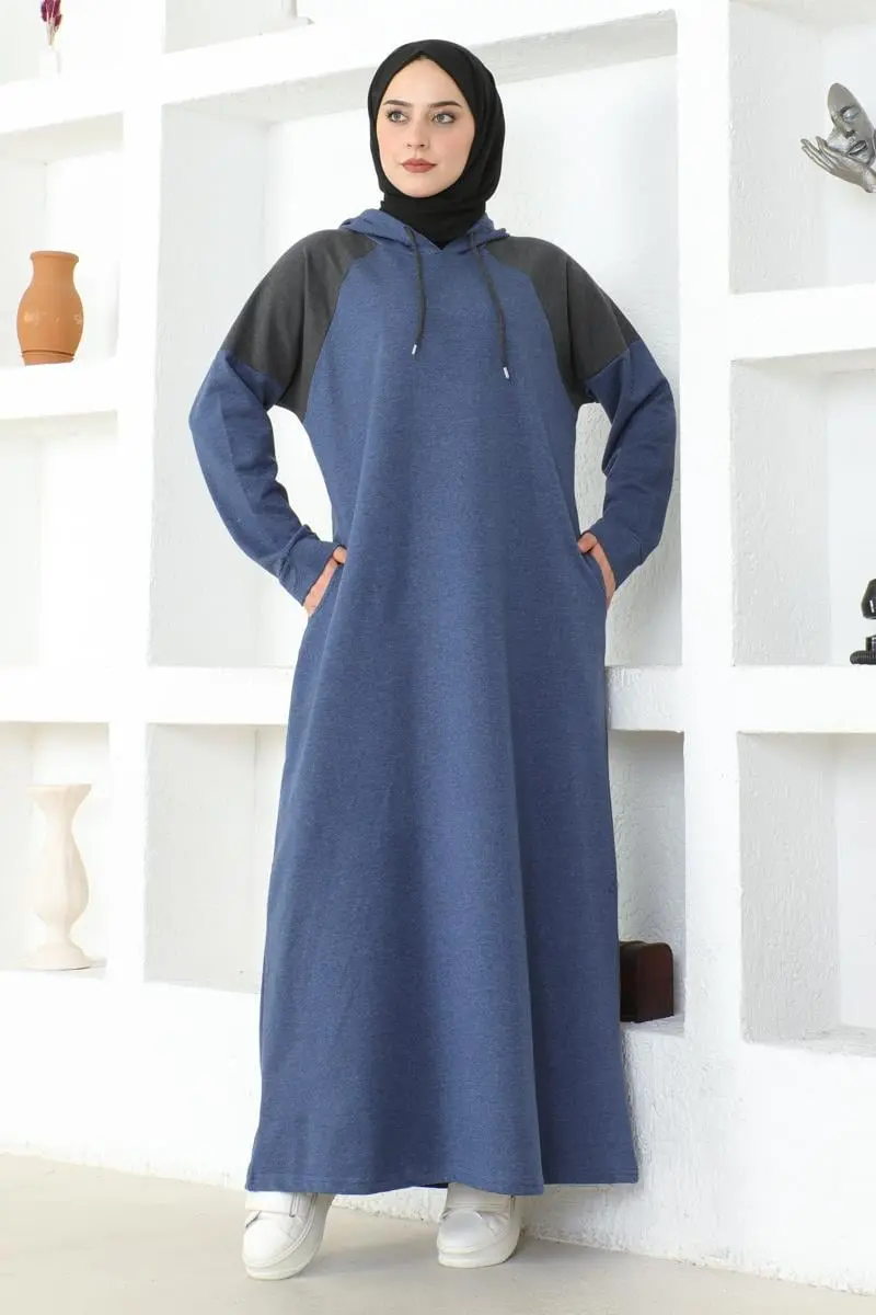 Shoulder Detailed Hijab Dress-detail