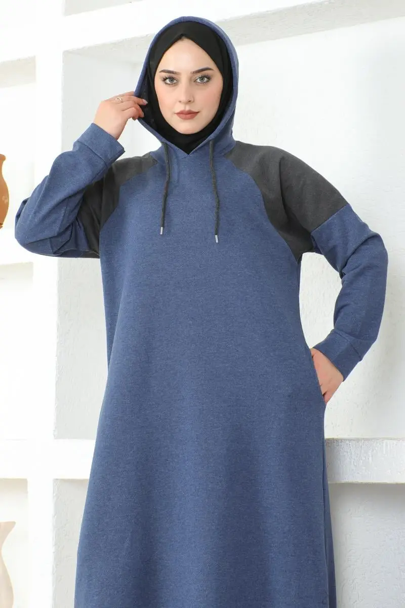 Shoulder Detailed Hijab Dress-detail