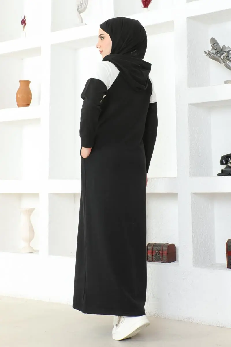 Shoulder Detailed Hijab Dress-detail