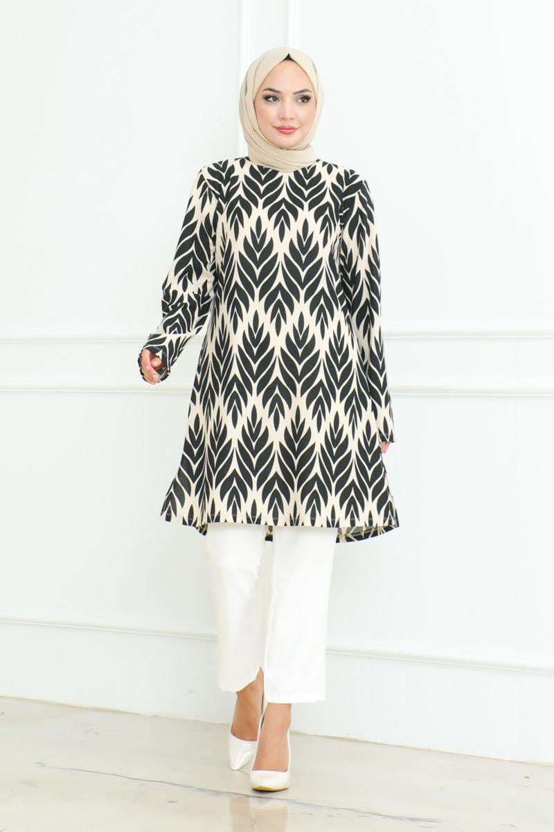 Side Slit Crepe Tunic