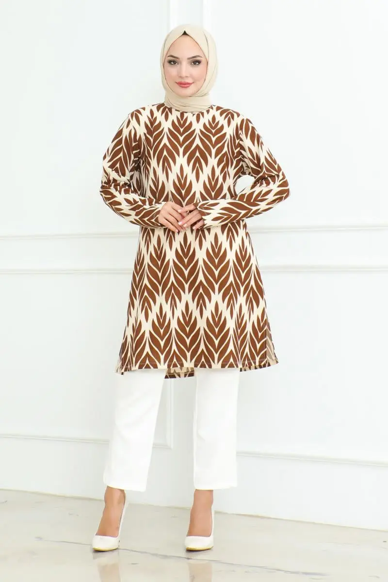 Side Slit Crepe Tunic-detail