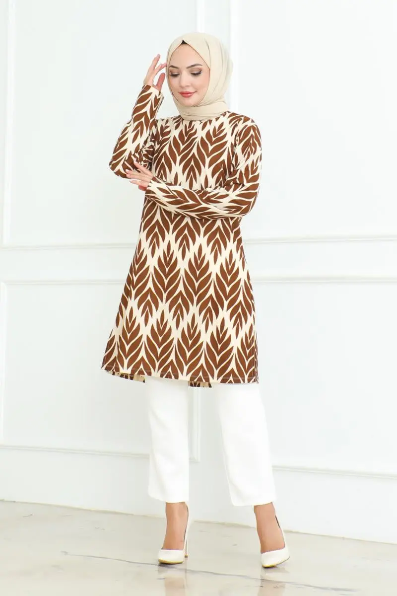 Side Slit Crepe Tunic-detail