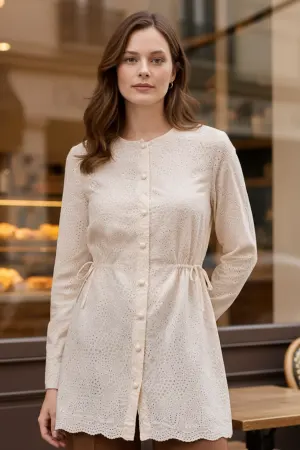 Side-tie Lace Shirt