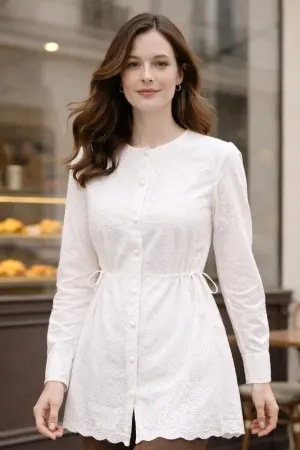 Side-tie Lace Shirt