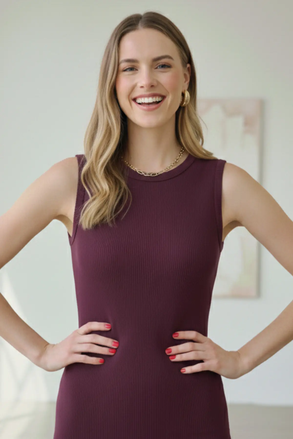 Sleeveless Cotton Undershirt Dress-detail