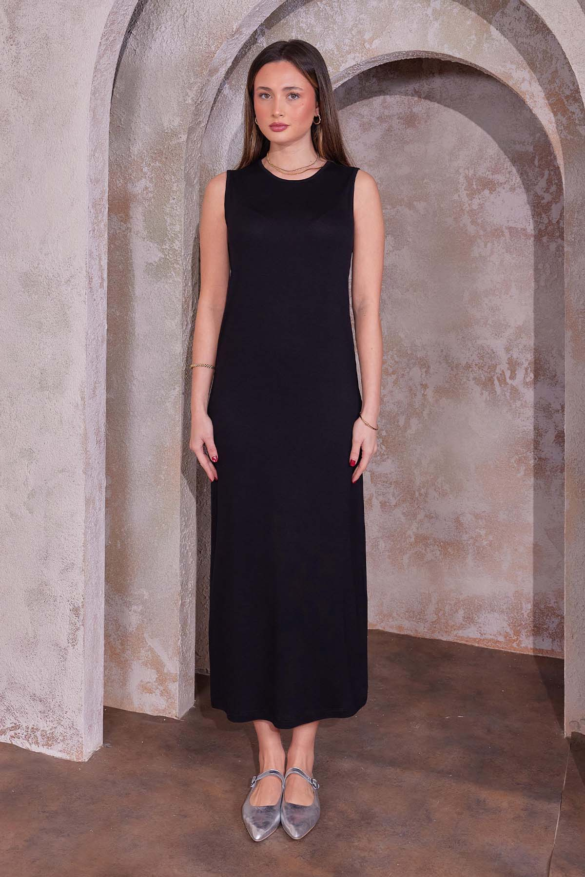 Sleeveless Cotton Undershirt Dress