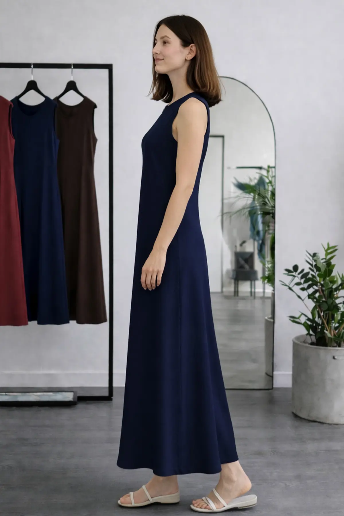 Sleeveless Undershirt Dress-detail