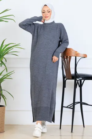 Slit Detailed Knit Dress